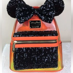 Disney Minnie Mouse Sequin Loungefly mini backpack NWT